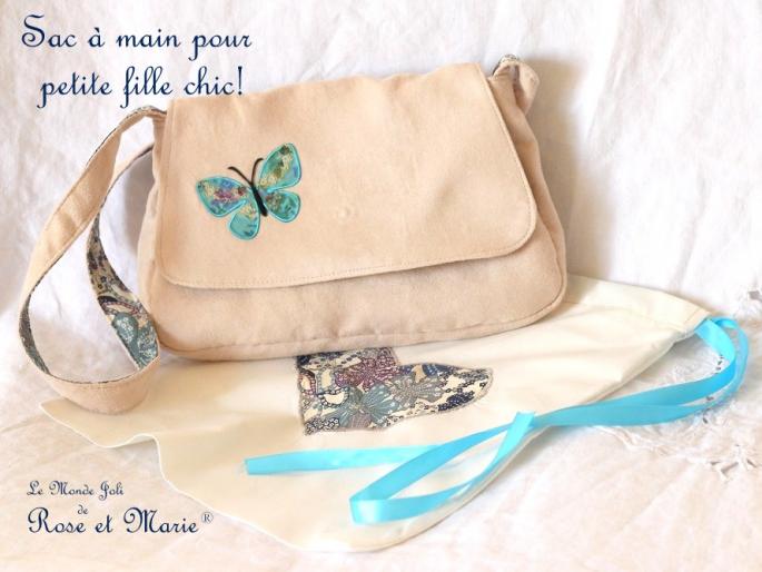 Petit sac à main enfant en Liberty - Le Monde Joli de Rose et Marie