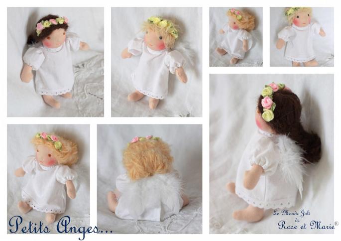 Anges le monde joli de rose et marie
