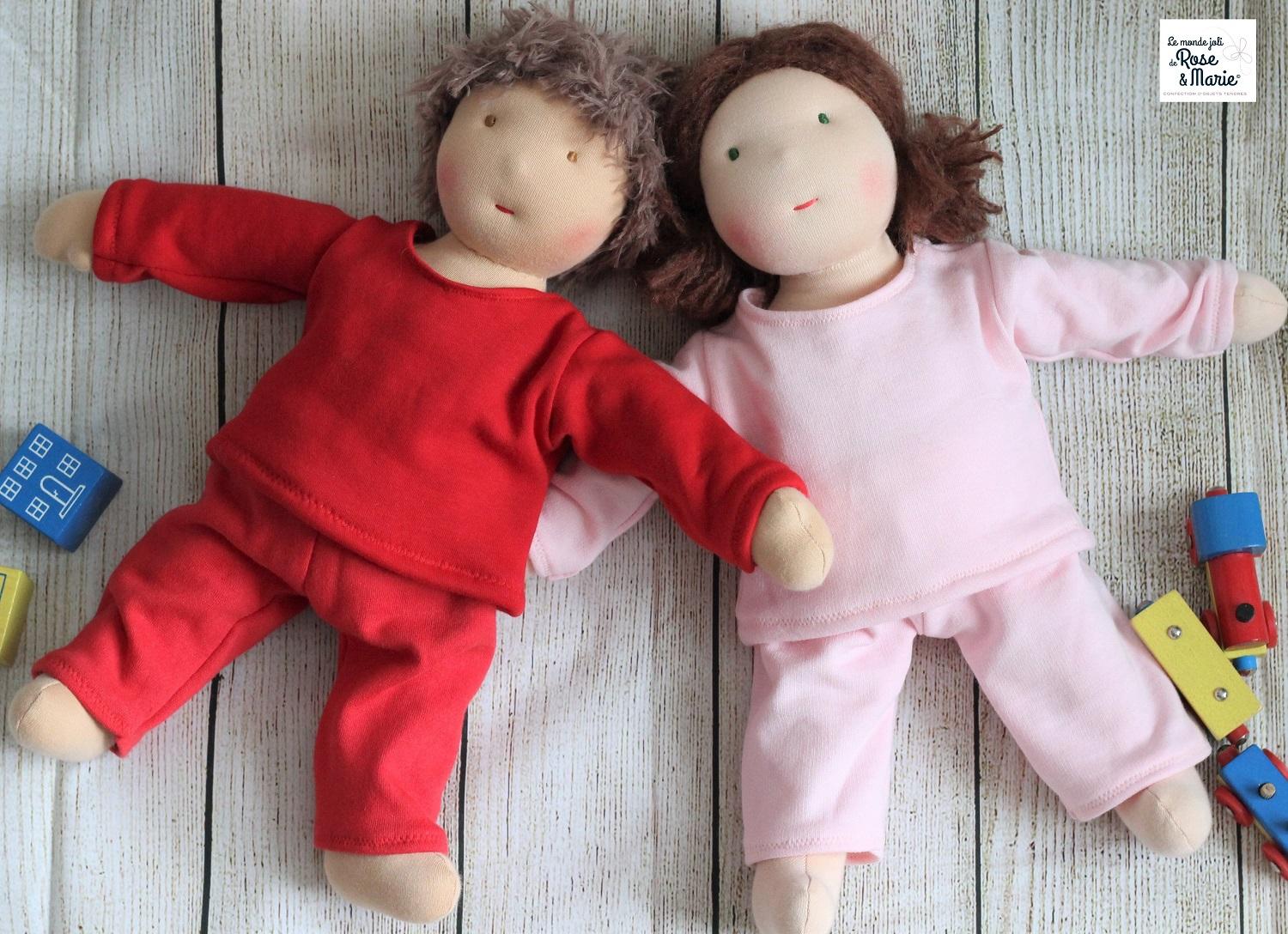Poupées waldorf Le Monde Joli de Rose et Marie